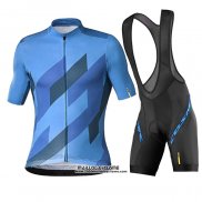 2020 Maillot Ciclismo Mavic Noir Bleu Manches Courtes et Cuissard