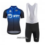 2020 Maillot Ciclismo NTT Pro Cycling Bleu Noir Manches Courtes et Cuissard