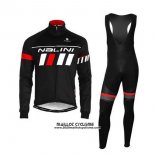 2020 Maillot Ciclismo Nalini Noir Rouge Blanc Manches Longues et Cuissard