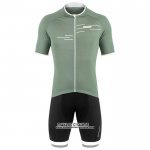 2020 Maillot Cyclisme De Marchi Lumiere Vert Manches Courtes et Cuissard