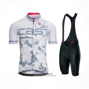 2021 Maillot Cyclisme Castelli Blanc Gris Manches Courtes et Cuissard