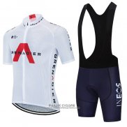 2021 Maillot Cyclisme Ineos Grenadiers Blanc Manches Courtes et Cuissard