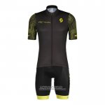 2022 Maillot Cyclisme Scott Blanc Jaune Manches Courtes et Cuissard 2022 Maillot Cyclisme Scott Blanc Jaune Manches Courtes et Cuissard
