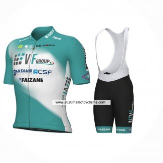2024 Maillot Cyclisme Bardiani Csf Faizane Bleu Clair Manches Courtes Et Cuissard