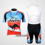 Maillot Ciclismo Jayco Azur et Rouge Manches Courtes et Cuissard