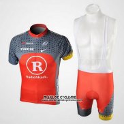 2010 Maillot Ciclismo Radioshack Orange et Gris Manches Courtes et Cuissard