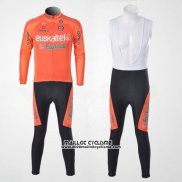 2011 Maillot Ciclismo Euskalte Orange Manches Longues et Cuissard