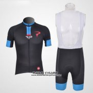 2011 Maillot Ciclismo Pinarello Azur et Noir Manches Courtes et Cuissard