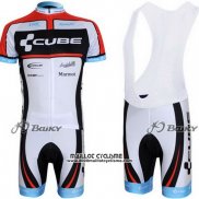 2012 Maillot Ciclismo Cube Noir et Blanc Manches Courtes et Cuissard