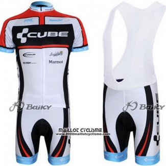 2012 Maillot Ciclismo Cube Noir et Blanc Manches Courtes et Cuissard