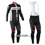 2013 Maillot Ciclismo Cervelo Blanc et Noir Manches Longues et Cuissard