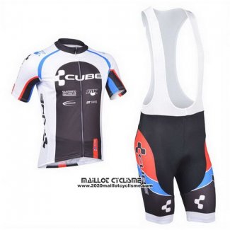 2013 Maillot Ciclismo Cube Noir et Blanc Manches Courtes et Cuissard