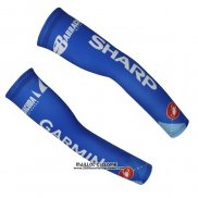 2014 Garmin Manchettes Ciclismo Bleu