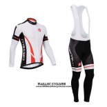 2014 Maillot Ciclismo Castelli Blanc et Noir Manches Longues et Cuissard