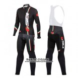 2014 Maillot Ciclismo Castelli SIDI Noir et Rouge Manches Longues et Cuissard