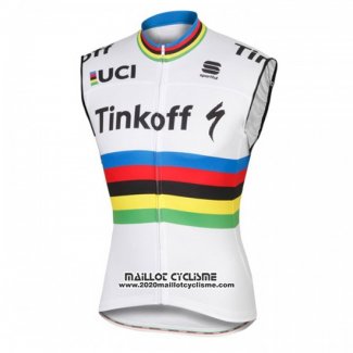 2016 Gilet Coupe-vent Tinkoff Blanc et Rouge