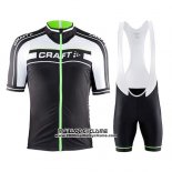 2016 Maillot Ciclismo Craft Vert et Noir Manches Courtes et Cuissard