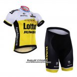 2016 Maillot Ciclismo Lotto NL Jumbo Blanc et Jaune Manches Courtes et Cuissard