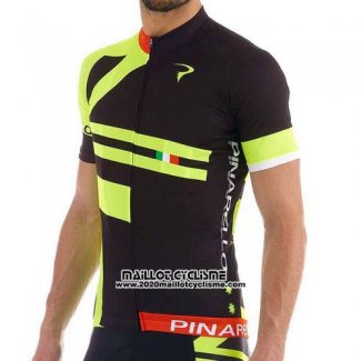 2016 Maillot Ciclismo Pinarello Noir et Vert Manches Courtes et Cuissard