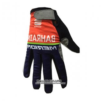 2017 Bahrain Merida Gants Doigts Longs Ciclismo