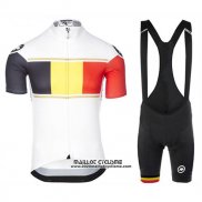 2017 Maillot Ciclismo Assos Champion Belgique Manches Courtes et Cuissard