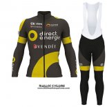 2017 Maillot Ciclismo Direct Energie Ml Vede Militare Manches Longues et Cuissard