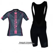 2017 Maillot Ciclismo Femme Biemme Poison Noir Manches Courtes et Cuissard