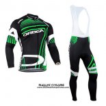 2017 Maillot Ciclismo Orbea Vert et Noir Manches Longues et Cuissard