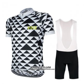 2017 Maillot Ciclismo Vold Blanc et Noir Manches Courtes et Cuissard