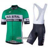 2018 Maillot Ciclismo Caja Rural Vert Manches Courtes et Cuissard