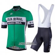 2018 Maillot Ciclismo Caja Rural Vert Manches Courtes et Cuissard