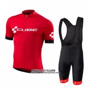2018 Maillot Ciclismo Cube Rouge Manches Courtes et Cuissard