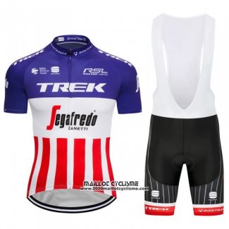 2018 Maillot Ciclismo Trek Segafredo Fuchsia Blanc Rouge Manches Courtes et Cuissard