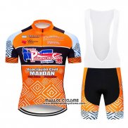 2019 Maillot Ciclismo Mardan Orange Manches Courtes et Cuissard