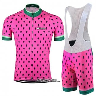 2020 Maillot Ciclismo Astek Rose Manches Courtes et Cuissard
