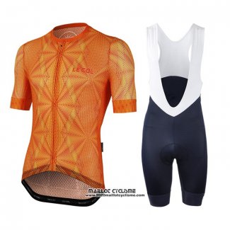 2020 Maillot Ciclismo Le Col Orange Manches Courtes et Cuissard