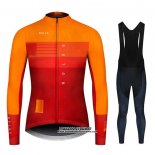 2020 Maillot Ciclismo NDLSS Jaune Orange Manches Longues et Cuissard