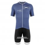 2020 Maillot Cyclisme De Marchi Bleu Manches Courtes et Cuissard