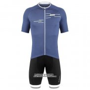 2020 Maillot Cyclisme De Marchi Bleu Manches Courtes et Cuissard