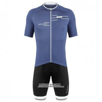 2020 Maillot Cyclisme De Marchi Bleu Manches Courtes et Cuissard