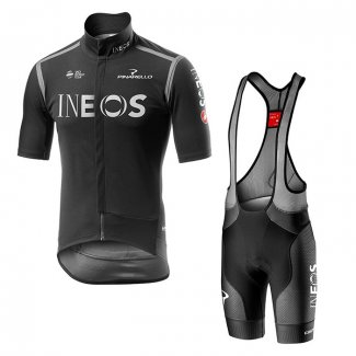 2020 Maillot Cyclisme INEOS Noir Gris Manches Courtes et Cuissard(1)