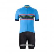 2021 Maillot Cyclisme Bontrager Bleu Manches Courtes et Cuissard