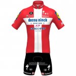 2021 Maillot Cyclisme Deceuninck Quick Step Champion Danemark Manches Courtes et Cuissard