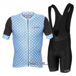 2021 Maillot Cyclisme Le Col Bleu Clair Manches Courtes et Cuissard