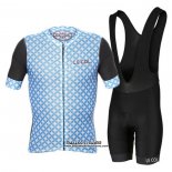 2021 Maillot Cyclisme Le Col Bleu Clair Manches Courtes et Cuissard