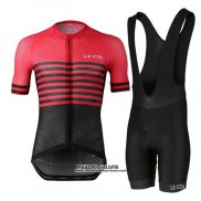 2021 Maillot Cyclisme Le Col Noir Rouge Manches Courtes et Cuissard