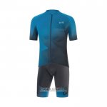 2022 Maillot Cyclisme Gore Bleu Manches Courtes et Cuissard