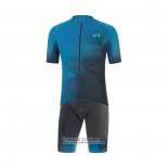 2022 Maillot Cyclisme Gore Bleu Manches Courtes et Cuissard