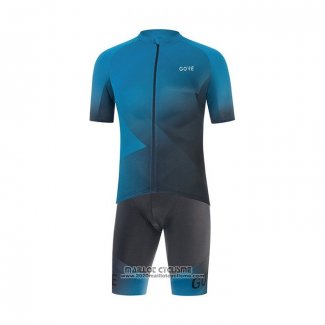 2022 Maillot Cyclisme Gore Bleu Manches Courtes et Cuissard