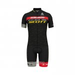 2022 Maillot Cyclisme Scott Sram Noir Manches Courtes et Cuissard